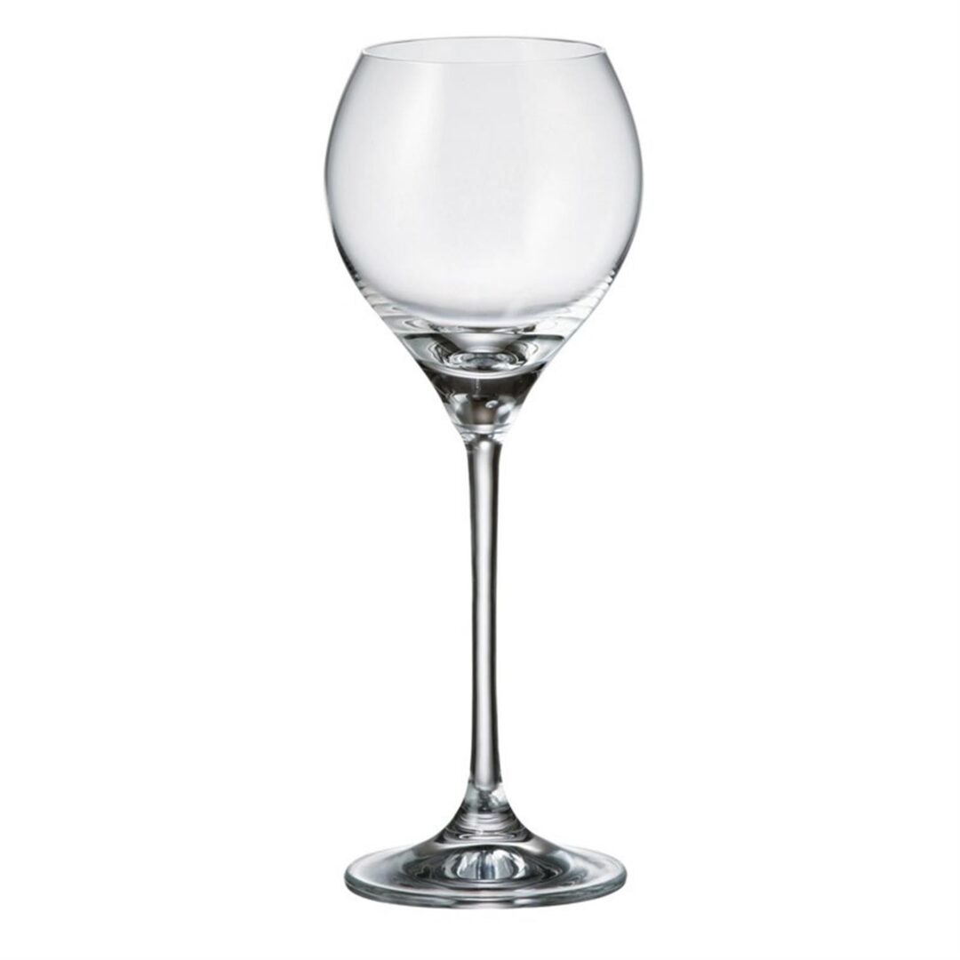 S/6 Ποτήρι λευκού κρασιού Cecilia κρυστάλλινο διάφανο 390ml Bohemia