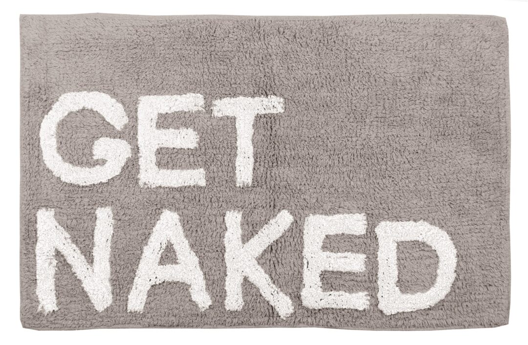 Πατάκι/ταπέτο μπάνιου Get Naked βαμβακερό γκρι 50x80cm Estia 02-4309
