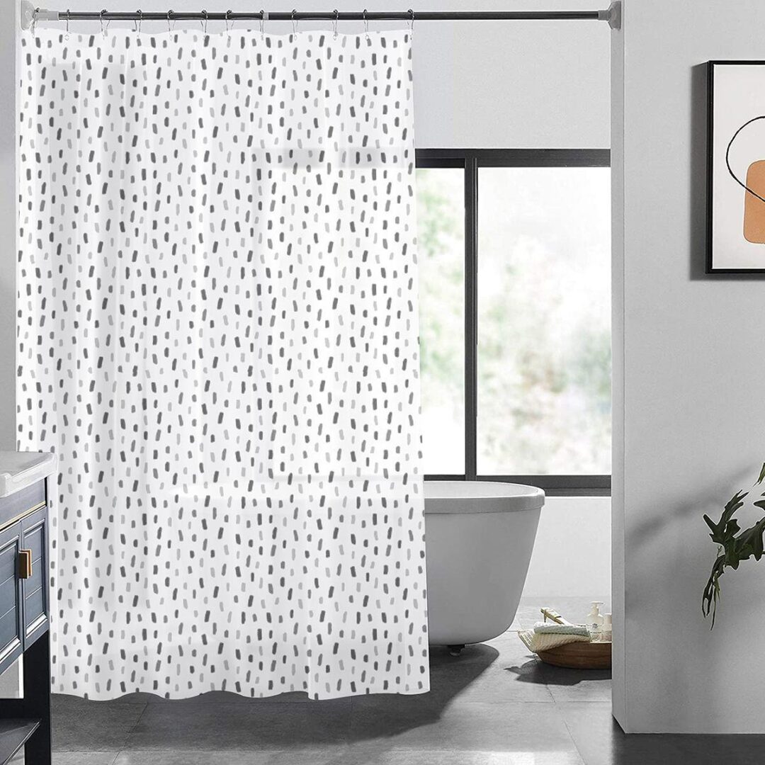 Κουρτίνα μπάνιου Drops αδιάβροχη peva λευκή 180x180cm Estia 02-11697