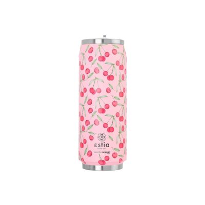 Θερμός/Travel cup Save the Aegean με βουρτσάκι καθαρισμού 500ml Cherry Rose Estia 01-16791