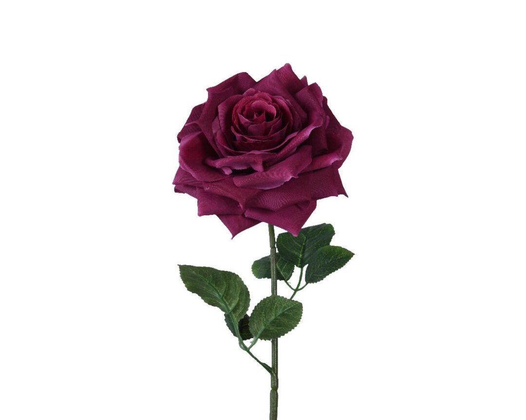 Διακοσμητικό λουλούδι τριαντάφυλλο βιολετί Δ15xΥ53cm
